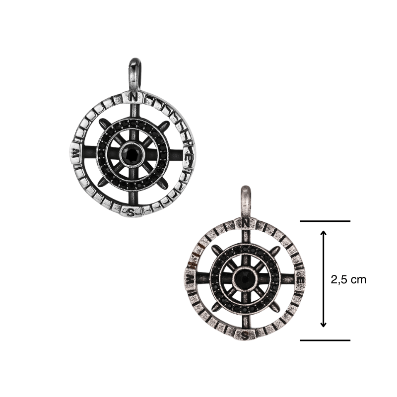 Kettenanhänger Flut aus Edelstahl mit Steinen (Kapitän rockt)