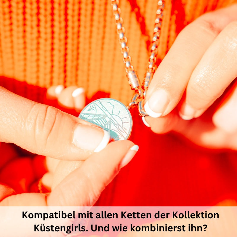 Kettenanhänger Norddeich aus Edelstahl