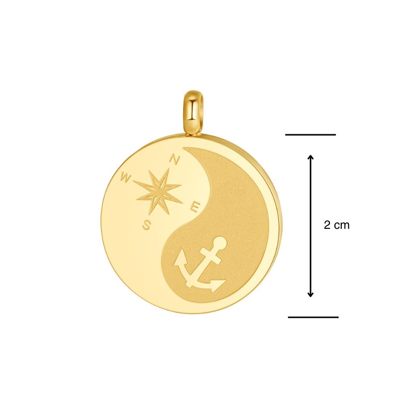 Kettenanhänger Ostfriesisches Yin-Yang aus Edelstahl (Küstengirls)