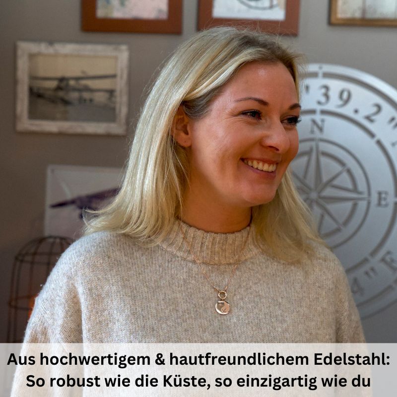 Kettenanhänger Ostfriesisches Yin-Yang aus Edelstahl (Küstengirls)