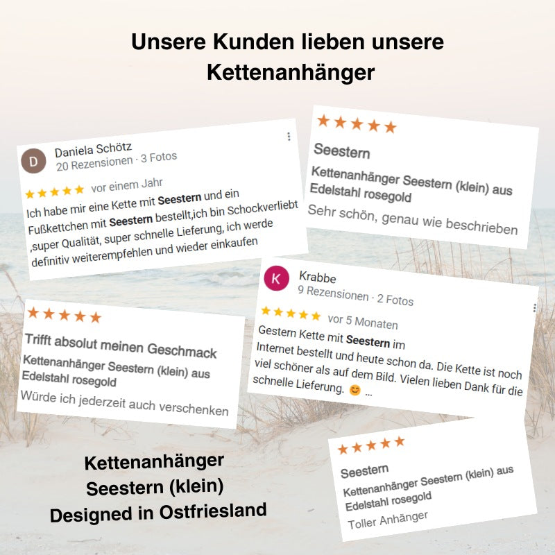 Kettenanhänger Seestern (klein) aus Edelstahl