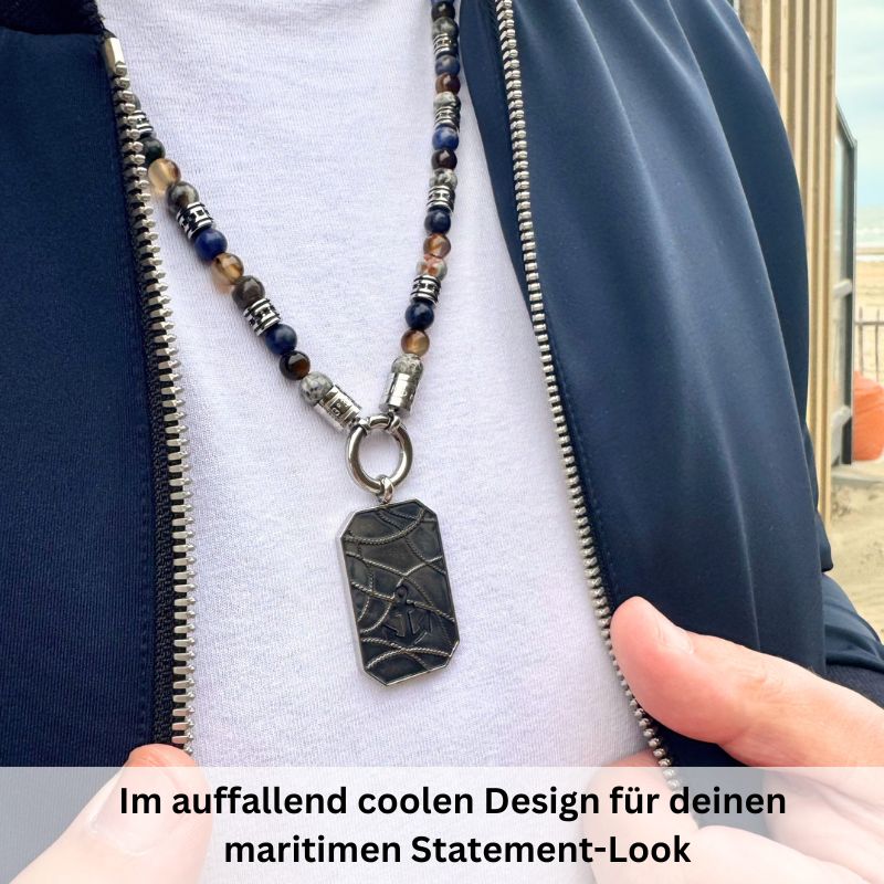 Kettenanhänger Wellenbrecher aus Edelstahl