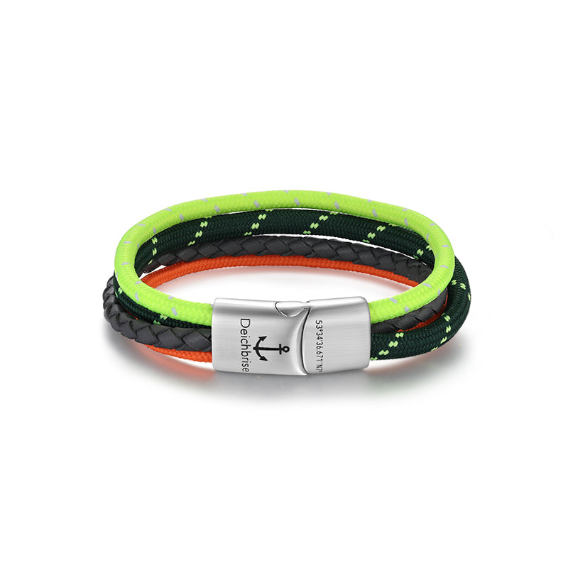 Leder & Segelseil Armband Summer Surfer (Multistrang)