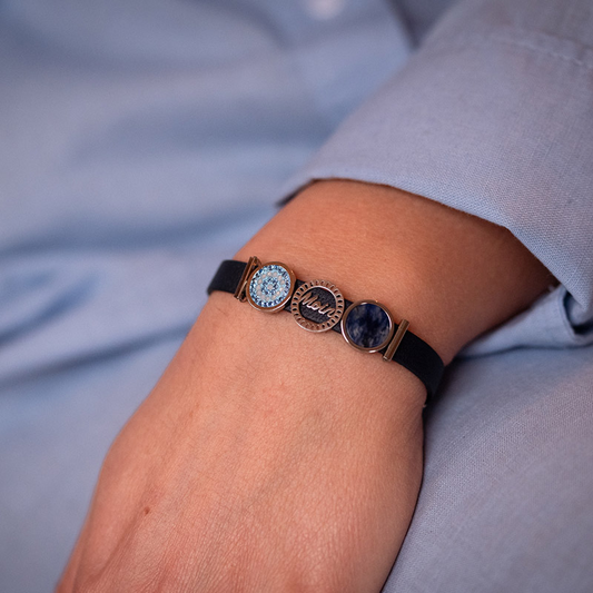 Armband Leder marineblau (Lüttje-Charming)