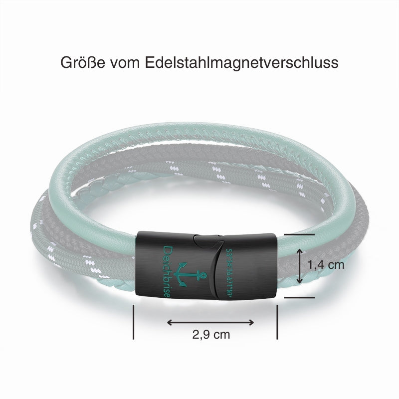 Leder & Segelseil Armband Deichgras (Multistrang)