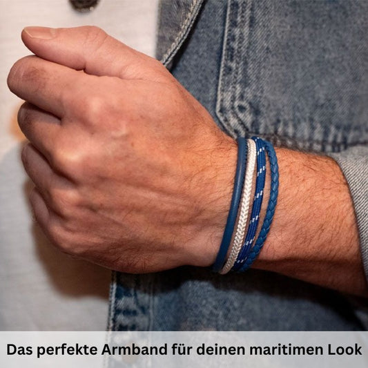 Leder & Segelseil Armband Maritimo (Multistrang)
