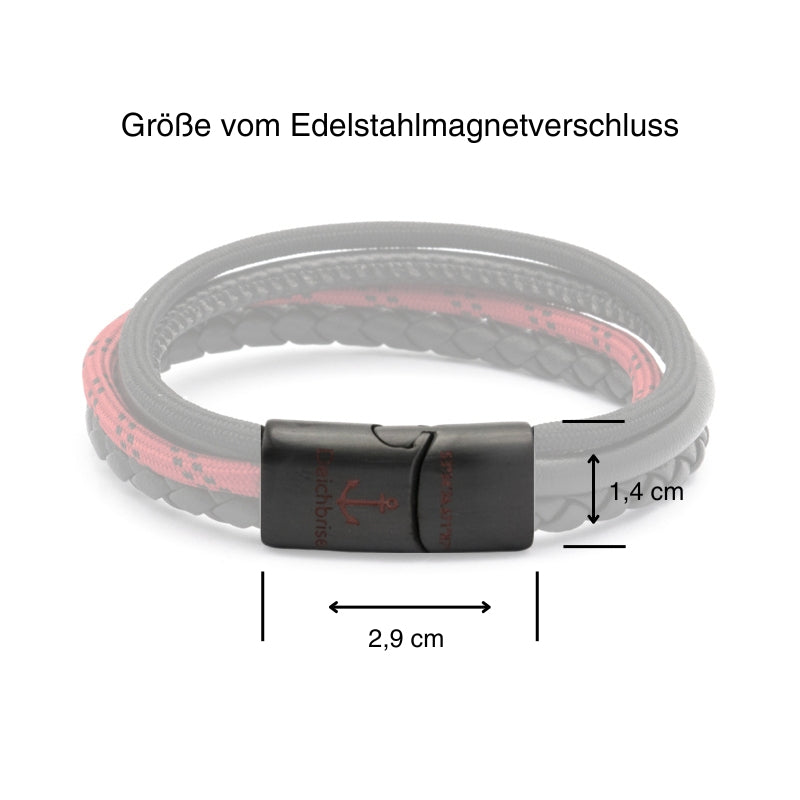 Leder & Segeltau Armband Krummhörn (Multistrang)