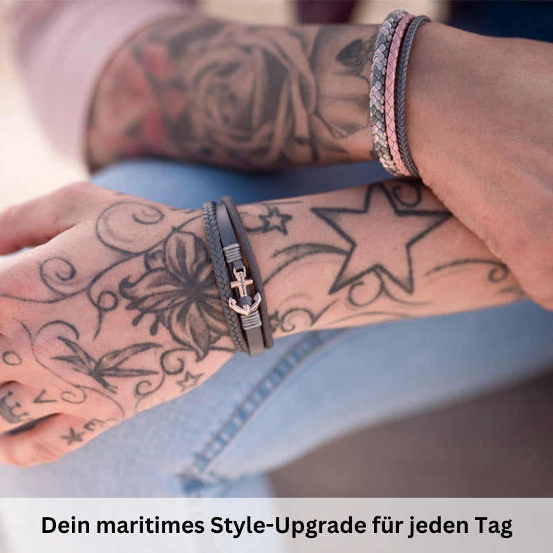 Leder & Segeltau Armband Pellworm (Multistrang)