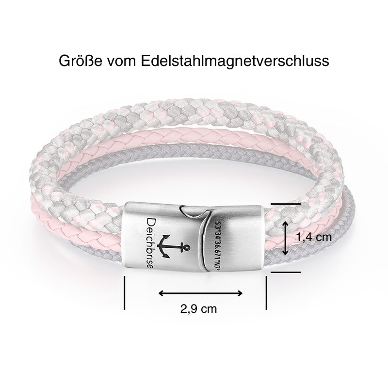 Leder & Segeltau Armband Pellworm (Multistrang)