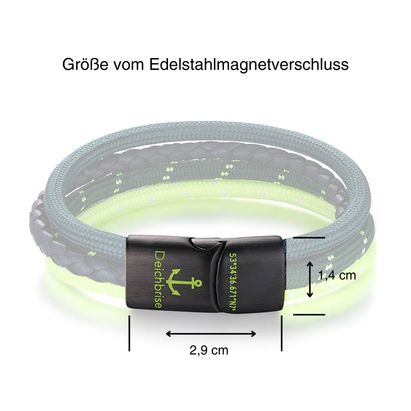 Leder & Segeltau Armband Summer Kitesurfer (Multistrang)