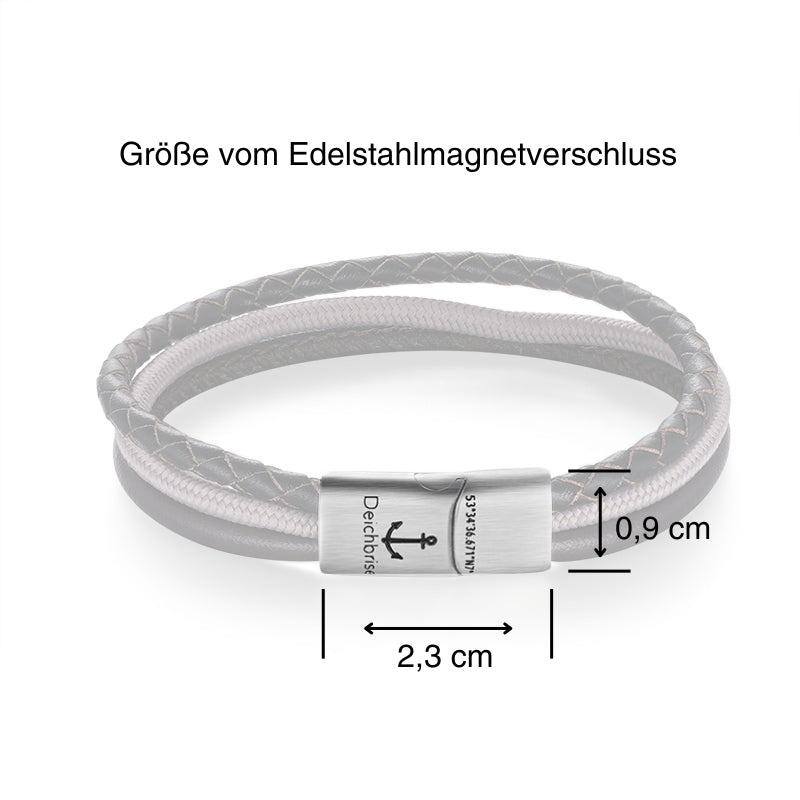 Leder & Segeltau Armband Wattbrise (Multistrang)
