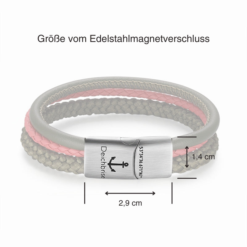 Leder & Segeltau Armband Wattenmeer (Multistrang)