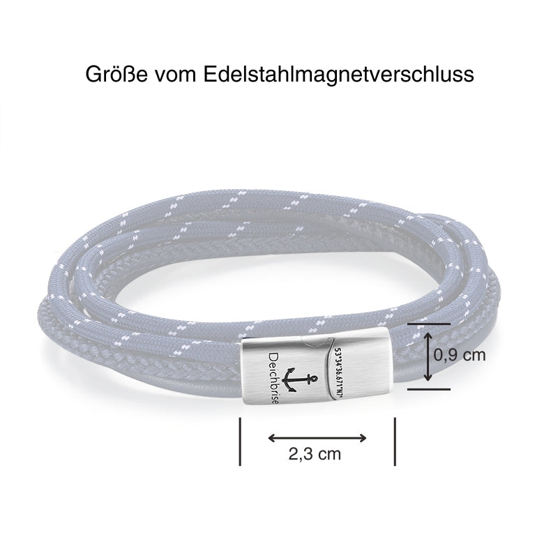 Leder & Segeltau Armband Doppelte Windstärke (doppelt) (Multistrang)