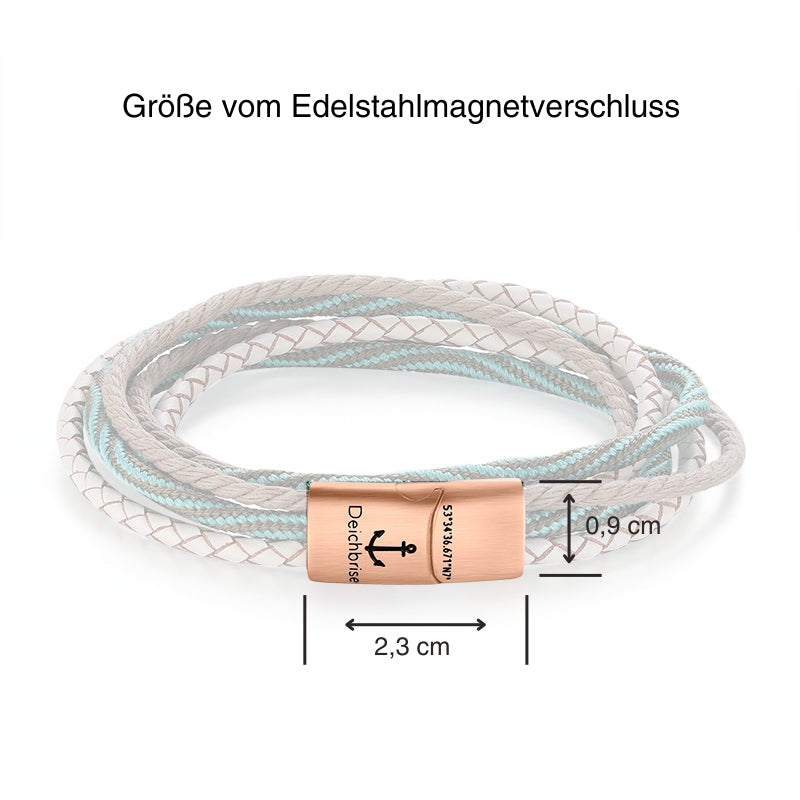 Leder & Segeltau Armband Doppeltes Schilfgras (doppelt) (Multistrang)