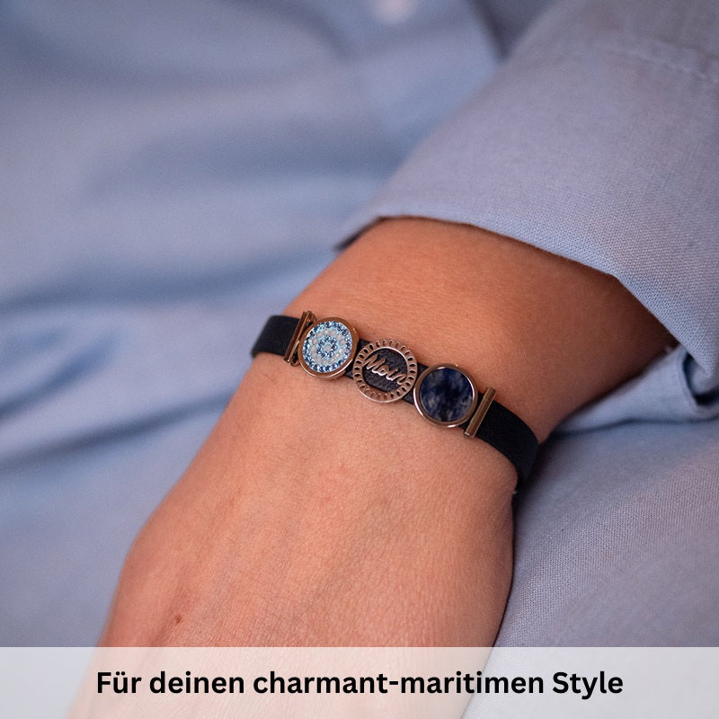 Armband Leder marineblau (Lüttje-Charming)