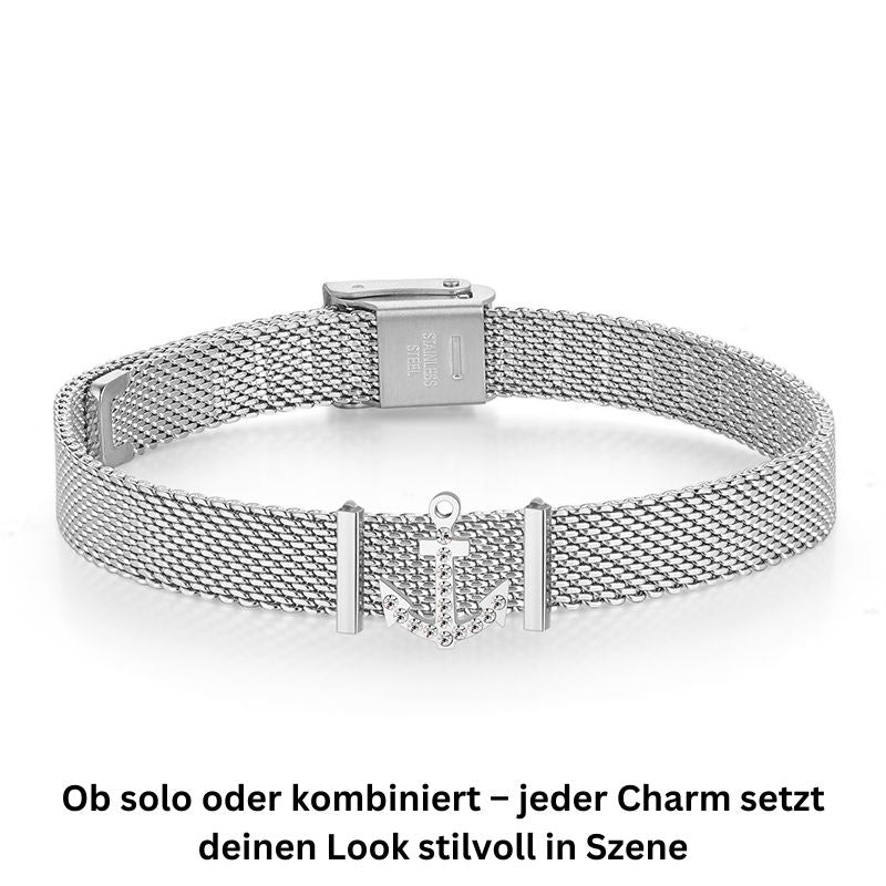 Lüttje-Charming Bundle Mesh + 3 Charms inkl. Stopper & Clap