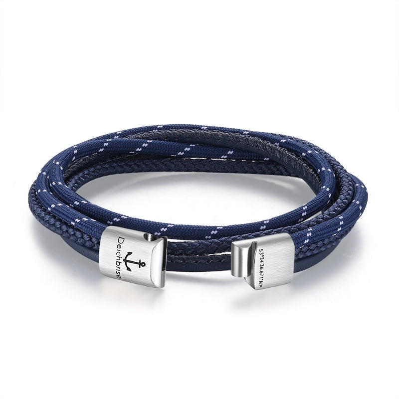 Leder & Segeltau Armband Doppelte Windstärke (doppelt) (Multistrang)
