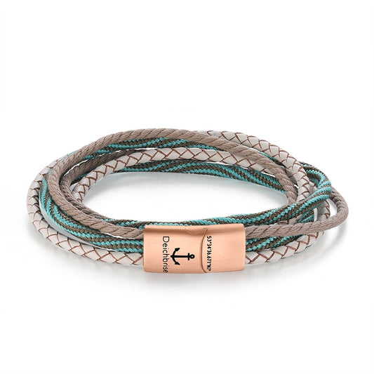 Leder & Segeltau Armband Doppeltes Schilfgras (doppelt) (Multistrang)