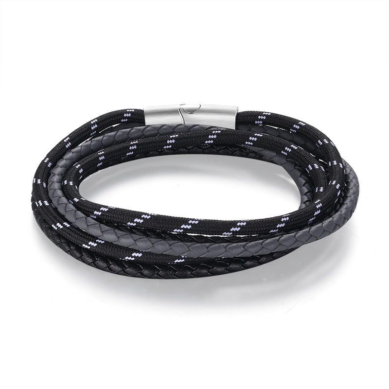 Leder & Segeltau Armband Schlichter Friese (doppelt) (Multistrang)