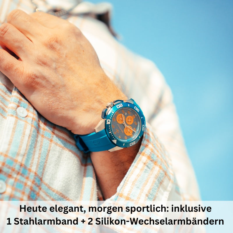 Chronograph Amrum 45mm/55mm inkl. Uhrenbox & 2 Wechselarmbändern (limitiert)