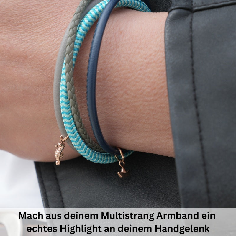 Charm & Clip Papierschiffchen aus Edelstahl für Armband & Kette (Click-it)