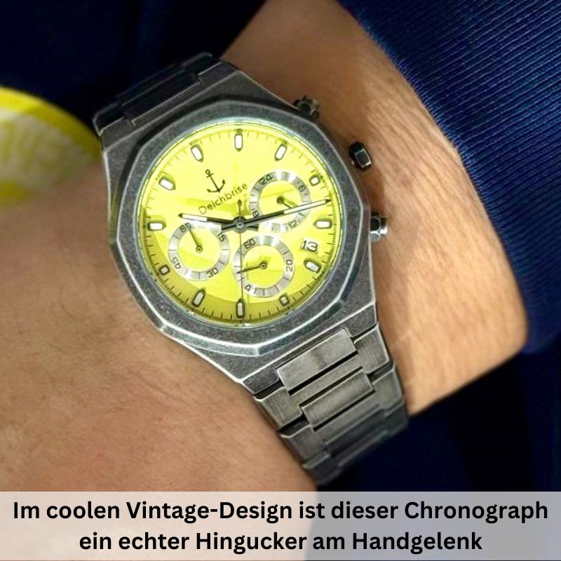 Chronograph Bootsmann 41mm (Herren) (Vintage-Gelb)