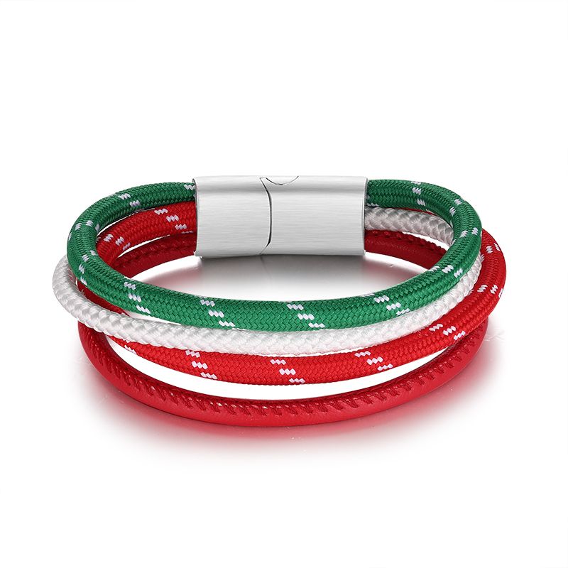 Leder & Segelseil Armband Südwind (Multistrang)