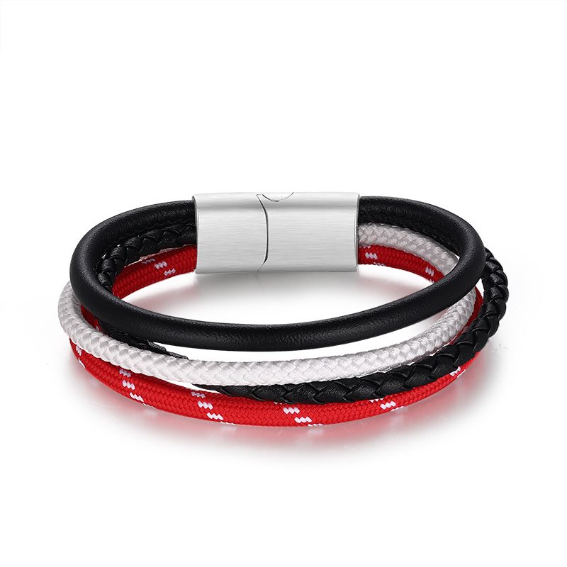 Leder & Segelseil Armband Nordisch (Multistrang)