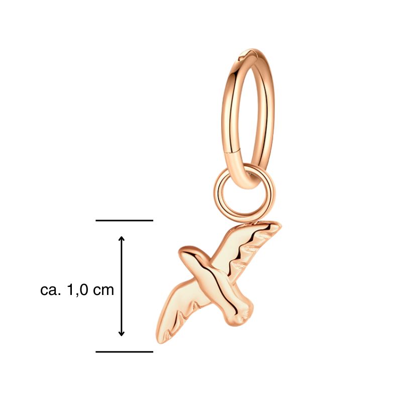 Charm & Clip Möwe aus Edelstahl für Armband & Kette (Click-it)