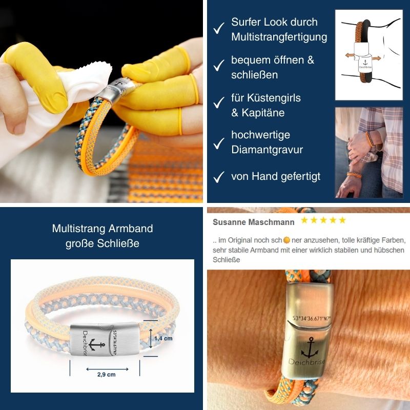 Segelseil & Segeltau Armband Windsurfer (Multistrang)