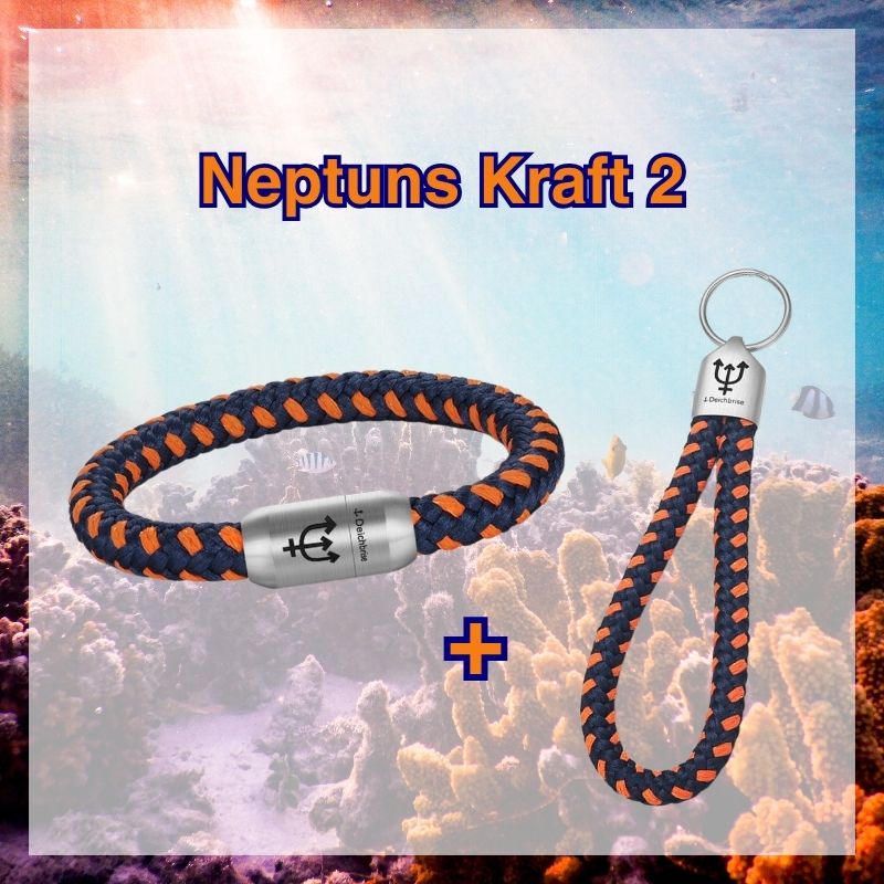 Neptuns Kraft 2 | Segeltau Armband & Schlüsselanhänger
