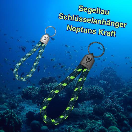 Schlüsselanhänger aus Segeltau Neptuns Kraft (8mm)