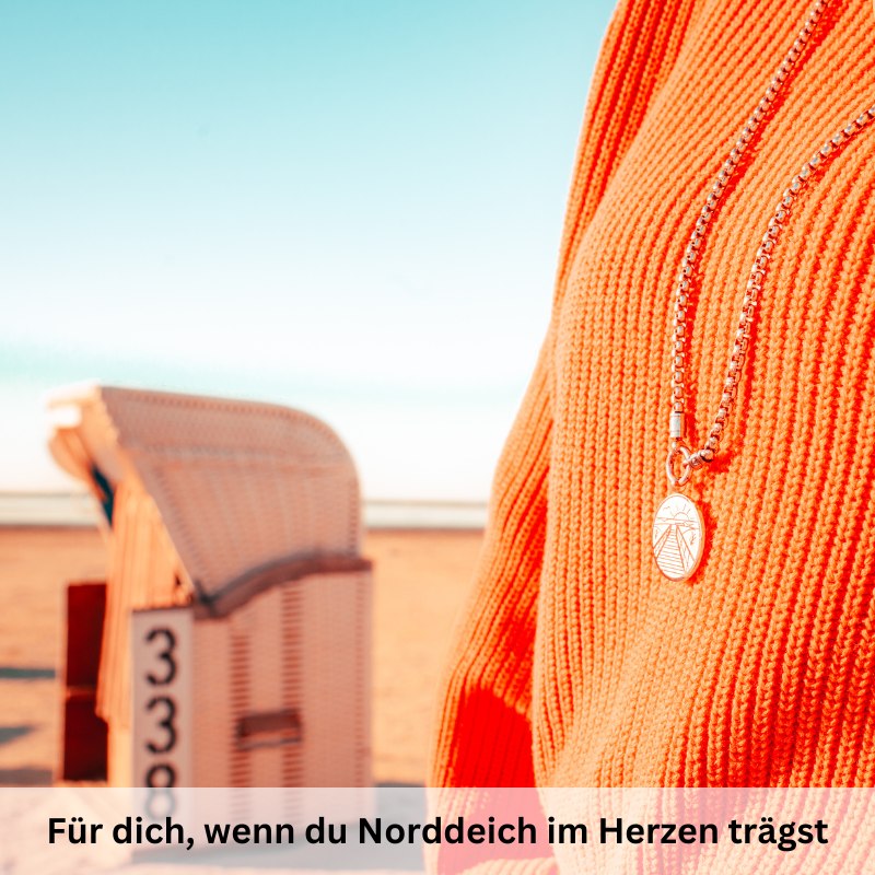 Kette mit Anhänger Strandglück am Norddeich