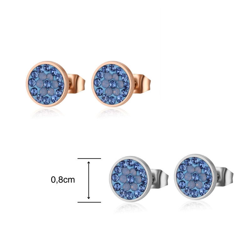Ohrstecker Bling Bling (blau) aus Edelstahl