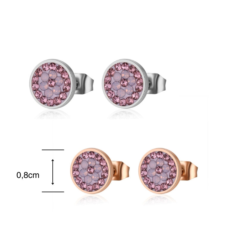 Ohrstecker Bling Bling (rose) aus Edelstahl