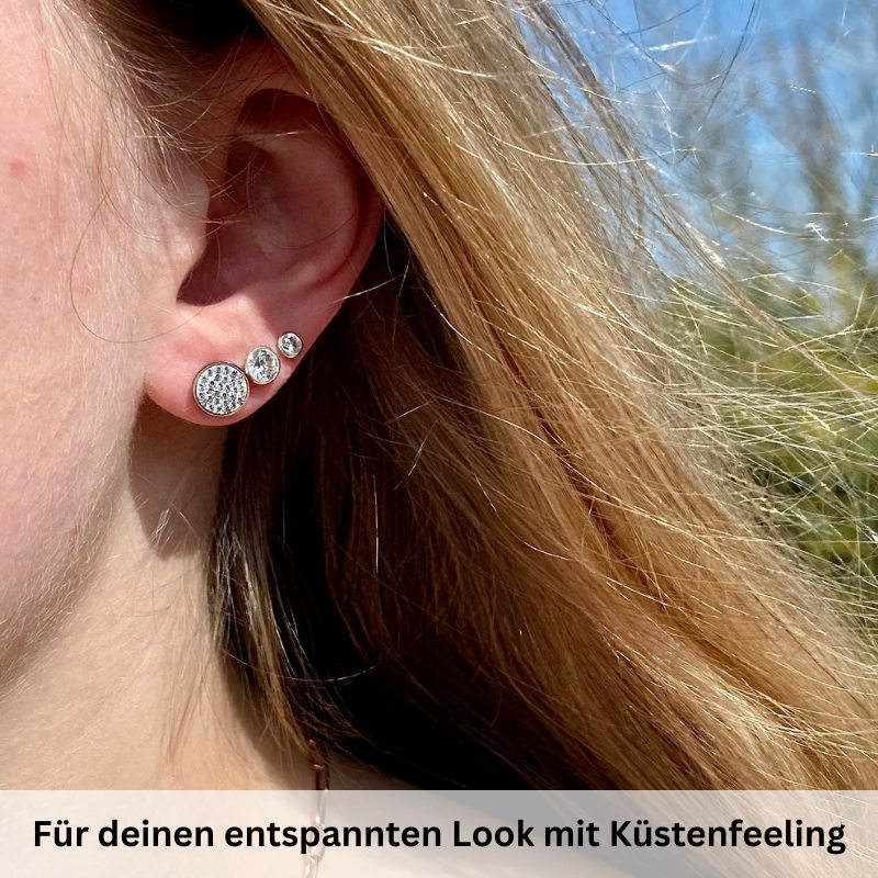 Ohrstecker Bling Bling (weiss) aus Edelstahl