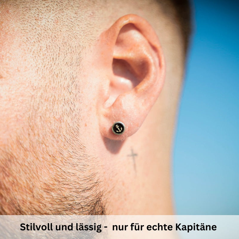 Ohrstecker Kapitän aus Edelstahl