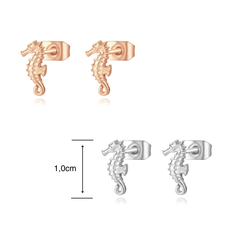 Ohrstecker Seepferdchen aus Edelstahl