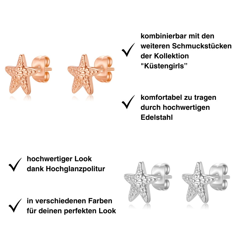 Ohrstecker Seestern aus Edelstahl