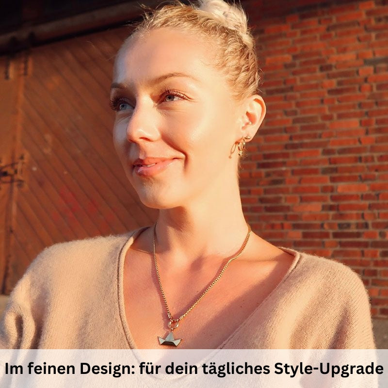 Ohrstecker Papierschiffchen aus Edelstahl