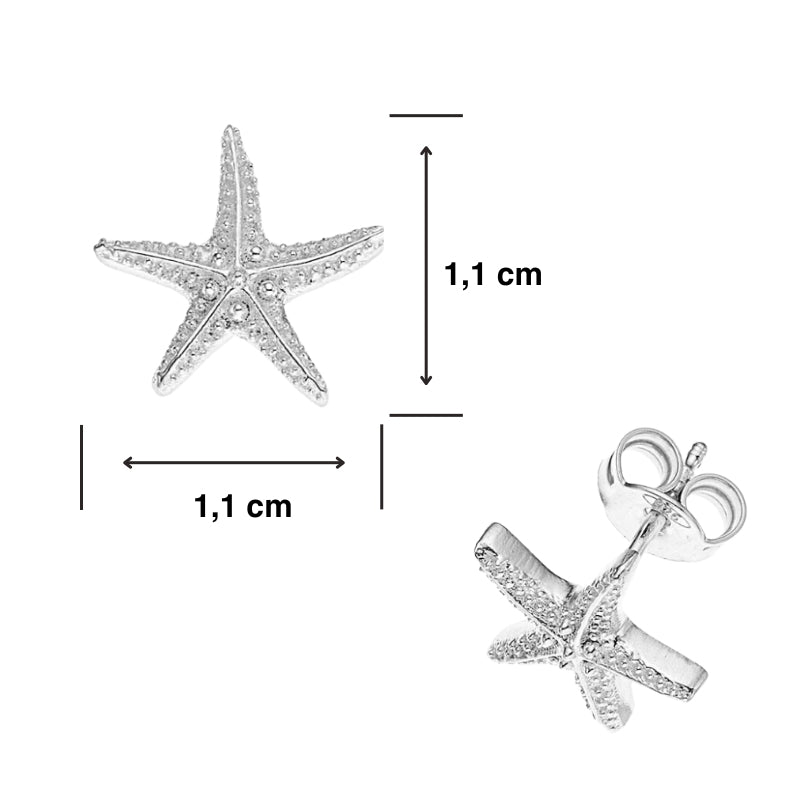 Schmuck Set Ostfriesland mit Seestern-Ohrsteckern aus 925er Silber