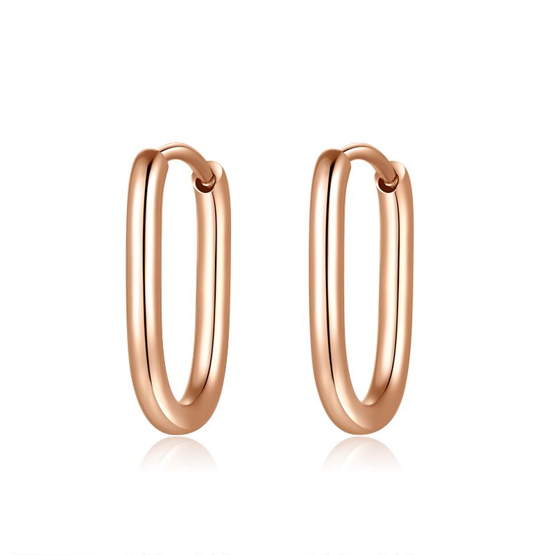 Ovale Creolen für Charm Anhänger (klein | 17 mm) aus Edelstahl (Paar)