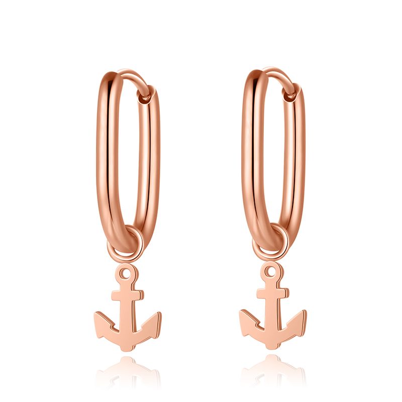 Ovale Creolen für Charm Anhänger (klein | 17 mm) aus Edelstahl (Paar)