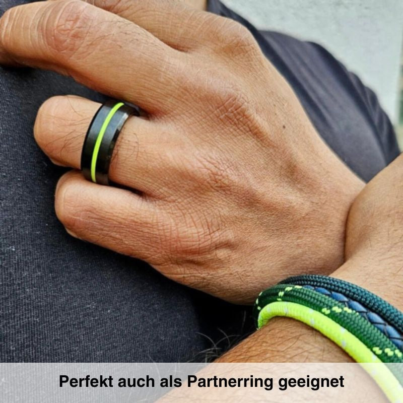 Unisex Ring zweifarbig (Amrum, Windstärke, Kitesurfer)
