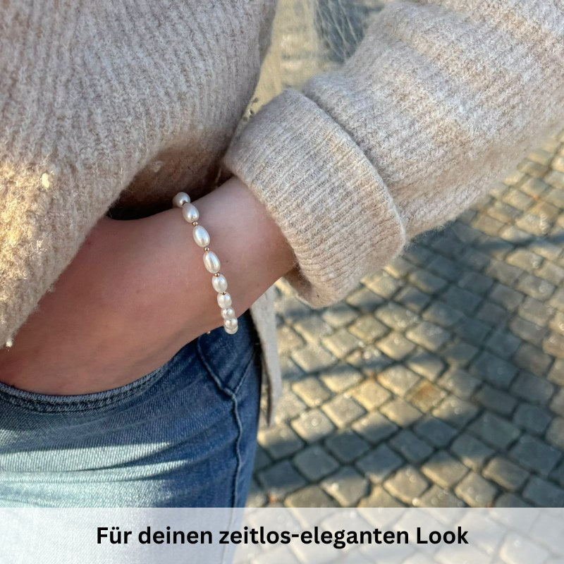 Perlenarmband mit Edelstahl