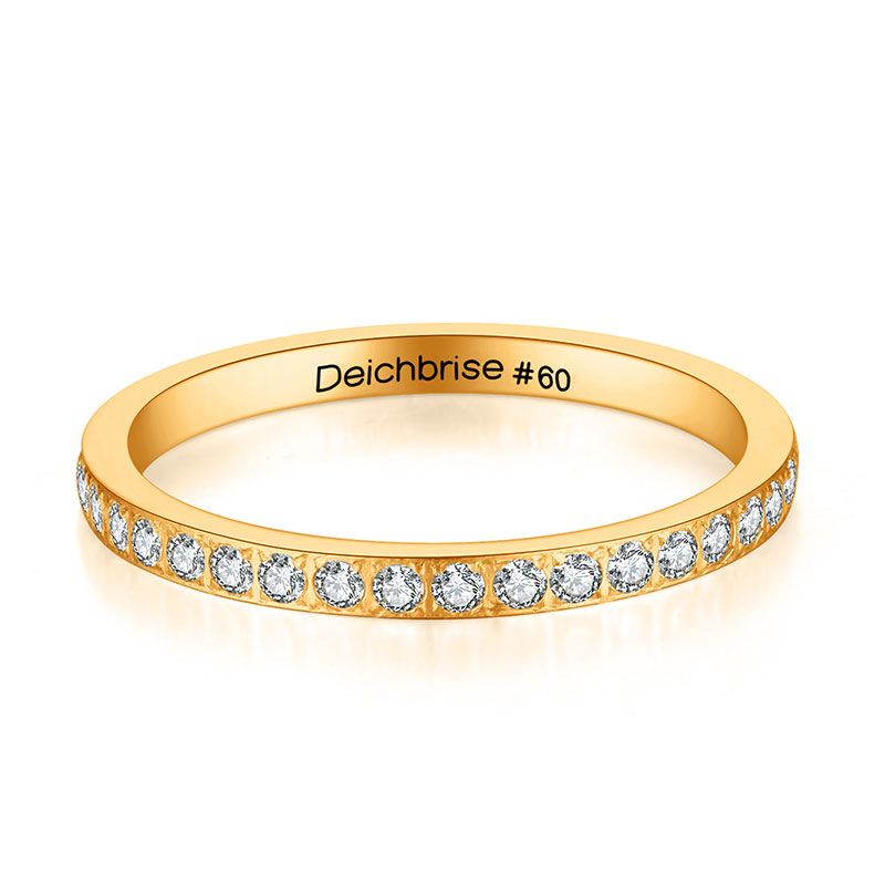 Ring Bling Bling (weiss) aus Edelstahl (Stapelring)