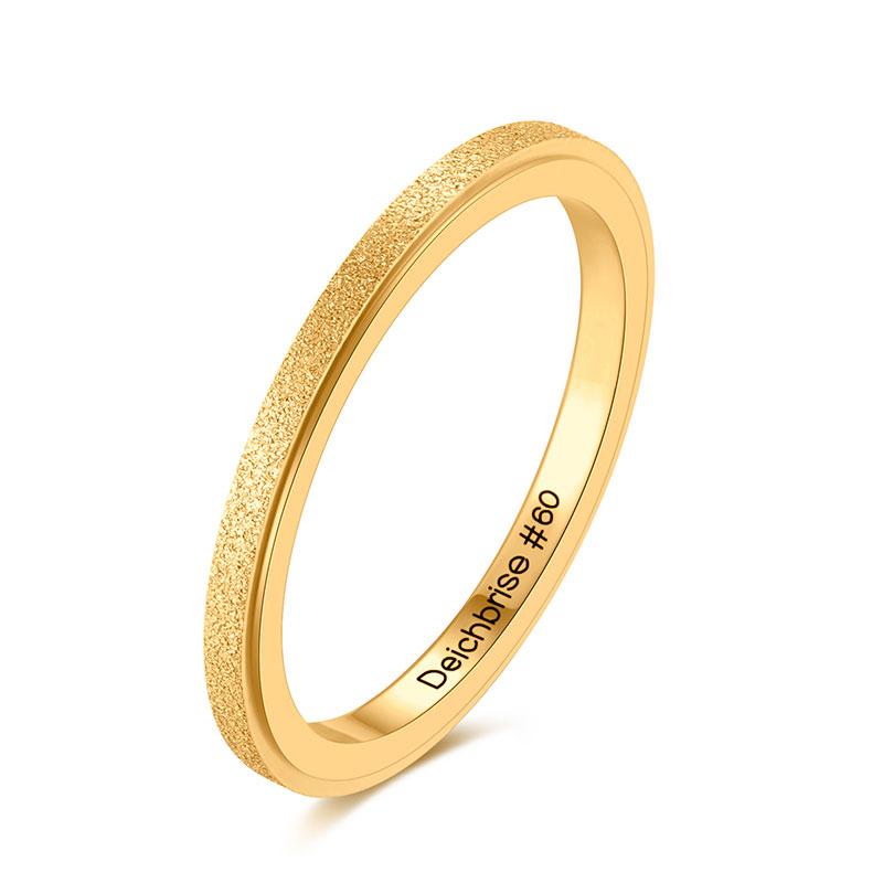 Ring sandgestrahlt 2mm aus Edelstahl (Stapelring)