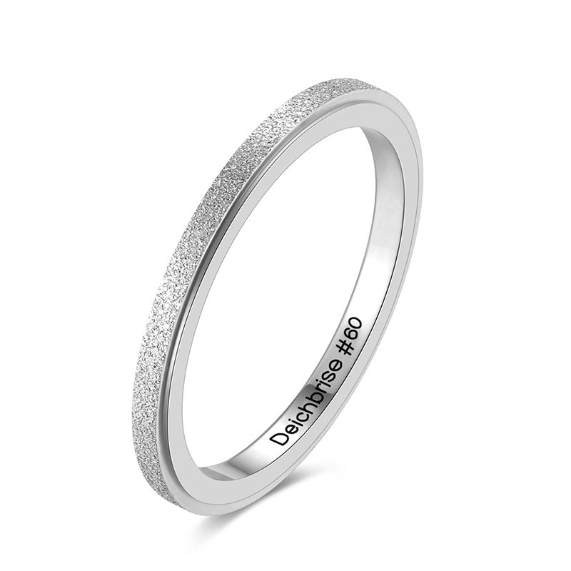 Ring sandgestrahlt 2mm aus Edelstahl (Stapelring)