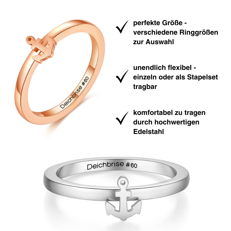 Ring Anker aus Edelstahl (Stapelring)