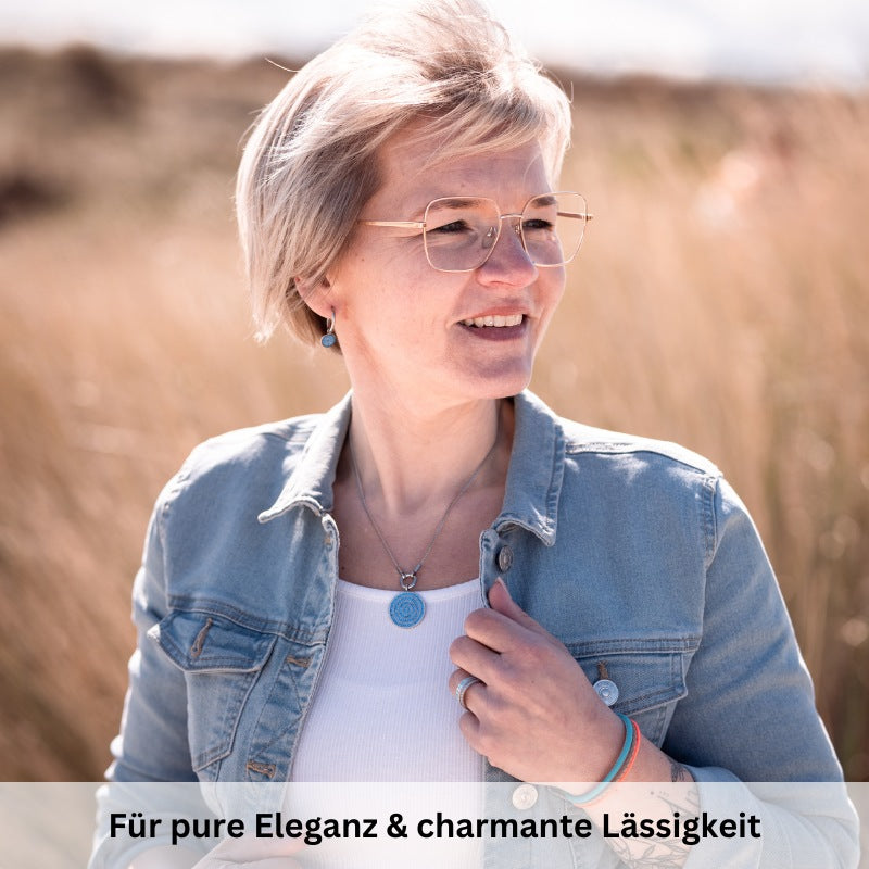 Ring Bling Bling (blau) aus Edelstahl (Stapelring)